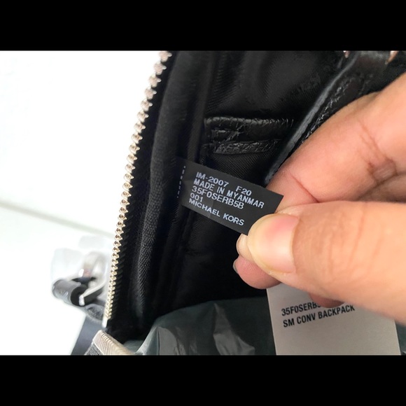 Michael Kors Erin Mini Backpack Black - Picture 7 of 8